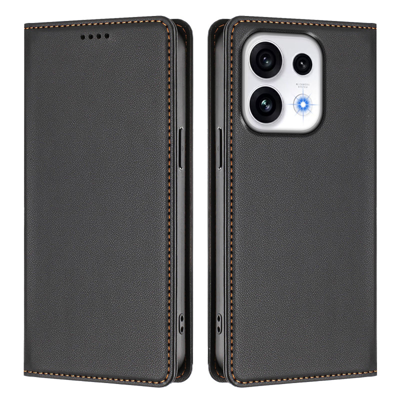Capa Flip para Oppo Reno 16 / 16 Pro com acabamento em pele