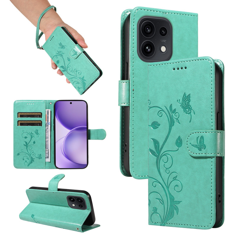Capa para Oppo Reno 16 5G / 16 Pro 5G com motivos florais