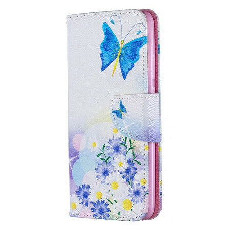 Capa Huawei P Smart Plus 2019 Borboletas e Flores Pintadas