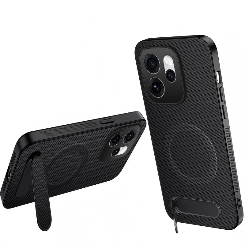 Capa para Oppo Reno 16 5G em fibra de carbono com suporte WANLONFENG