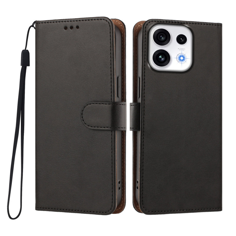 Capa para Oppo Reno 16 5G / 16 Pro 5G em imitação de couro, cor lisa