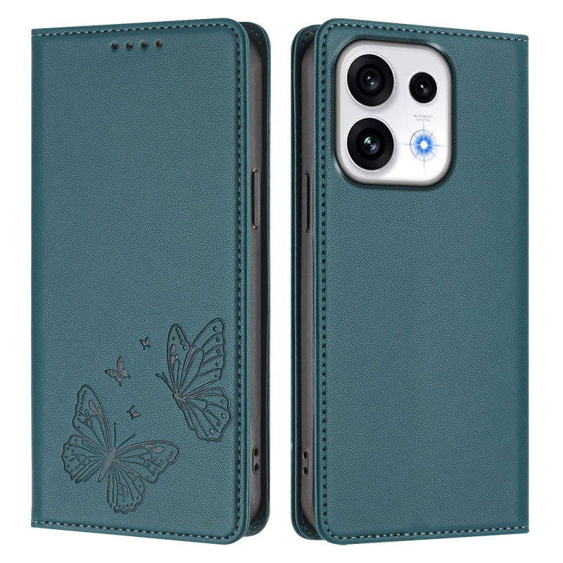 Capa para Oppo Reno 16 5G / 16 Pro 5G com duas borboletas (RFID)