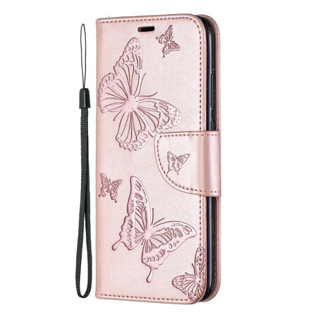 Capa Huawei P Smart Plus 2019 Butterflies in Flight with Strap