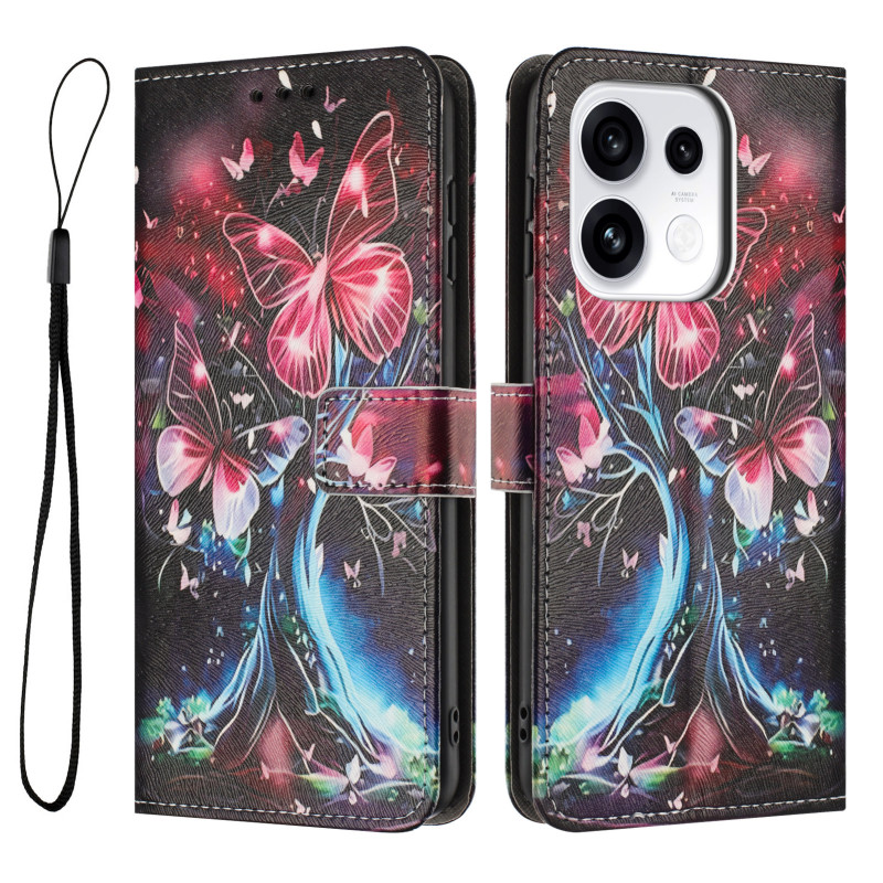 Capa para Oppo Reno 16 F 5G / 16 FS 5G «Árvore das Borboletas»
