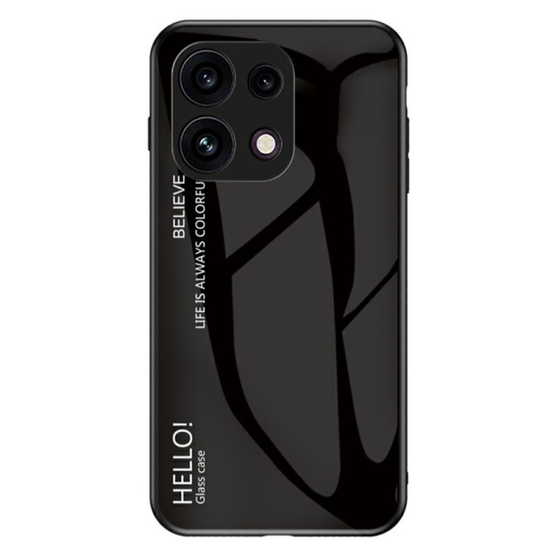 Capa para Oppo Reno 16 F 5G em vidro temperado «Hello»