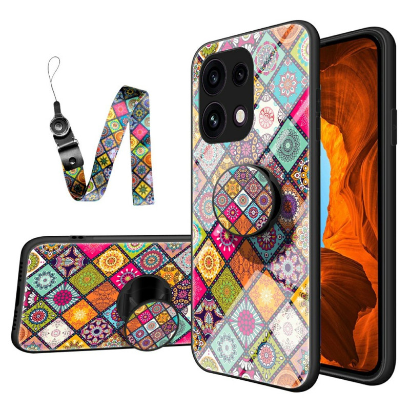 Capa para Oppo Reno 16 F 5G com design em patchwork