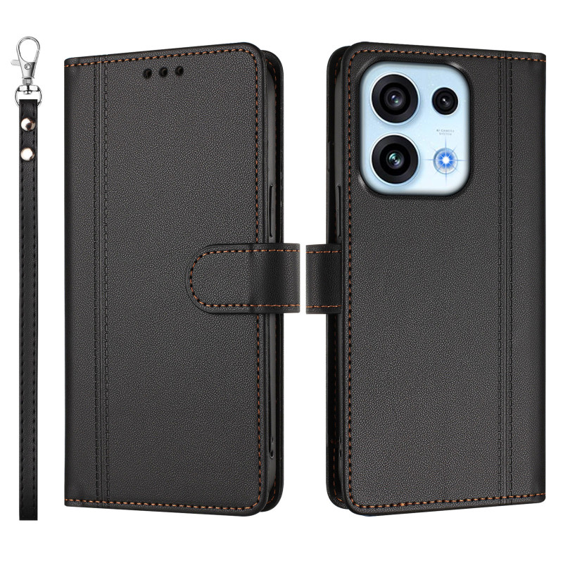 Capa para Oppo Reno 16 F 5G / 16 FS 5G tipo carteira com 9 compartimentos para cartões