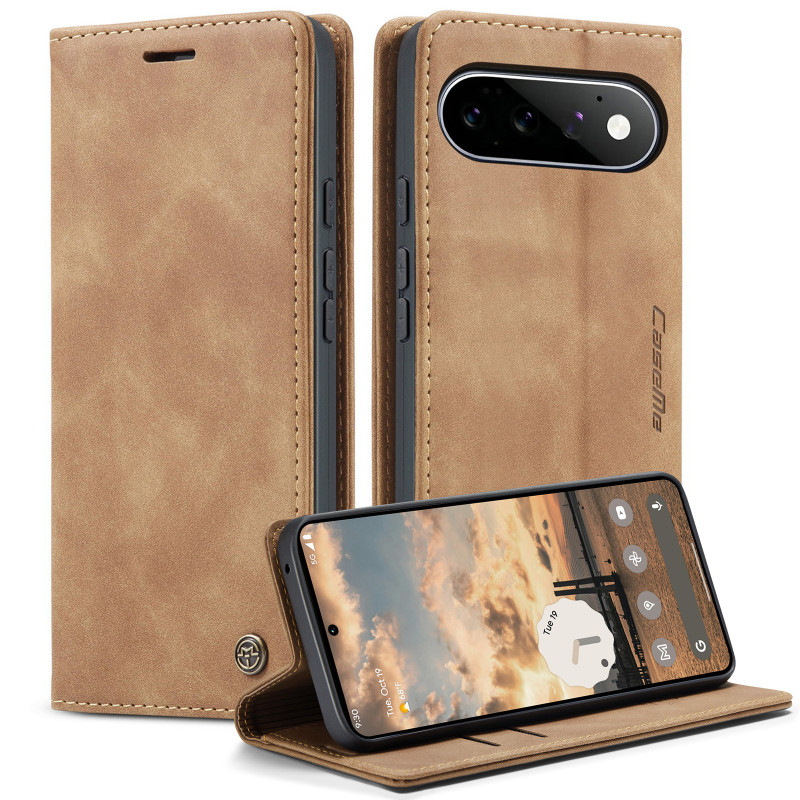 Capa Flip para Google Pixel 11 Pro / 11 com efeito de camurça da CASEME