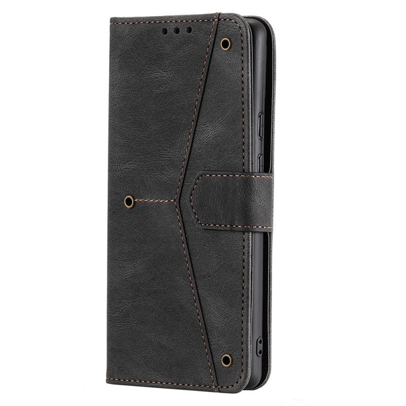 Capa para Google Pixel 11 Pro XL com efeito de camurça bicolor e alça