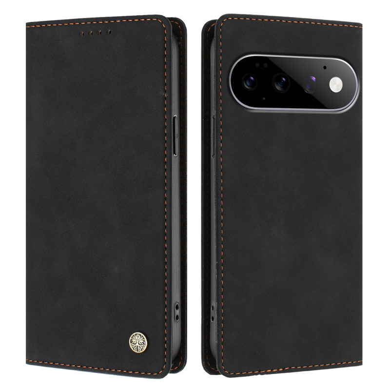 Capa para Google Pixel 11 Pro XL com efeito de camurça e rebite decorativo