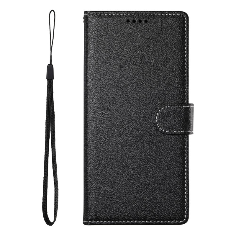 Capa para Google Pixel 11 Pro XL em imitação de couro Litchi com costura