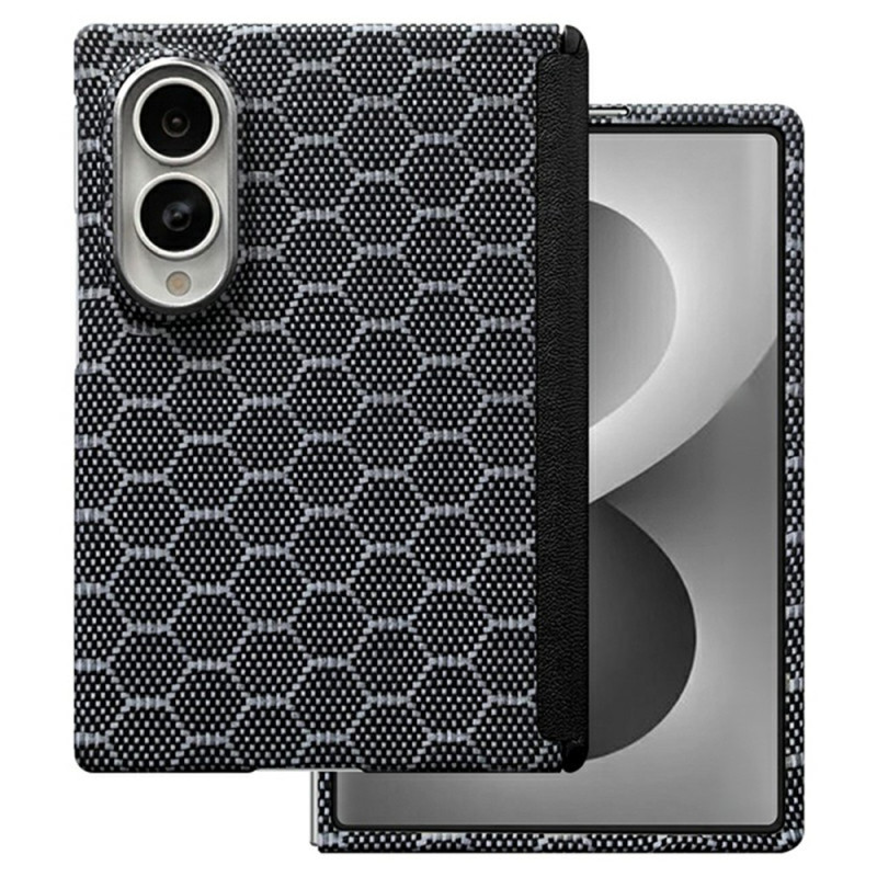 Capa magnética para Samsung Galaxy Z Fold 8 em fibra de aramida com proteção para a dobradiça