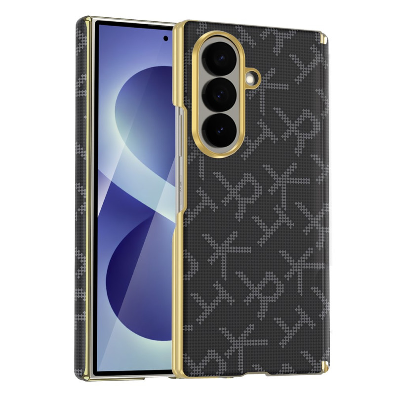 Capa magnética para Samsung Galaxy Z Fold 8 Ultra com letras pixelizadas e proteção da dobradiça