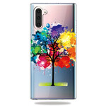 Samsung Galaxy Note 10 Capa Transparente para Árvores de Aguarela