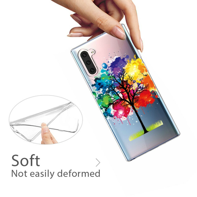 Samsung Galaxy Note 10 Capa Transparente para Árvores de Aguarela