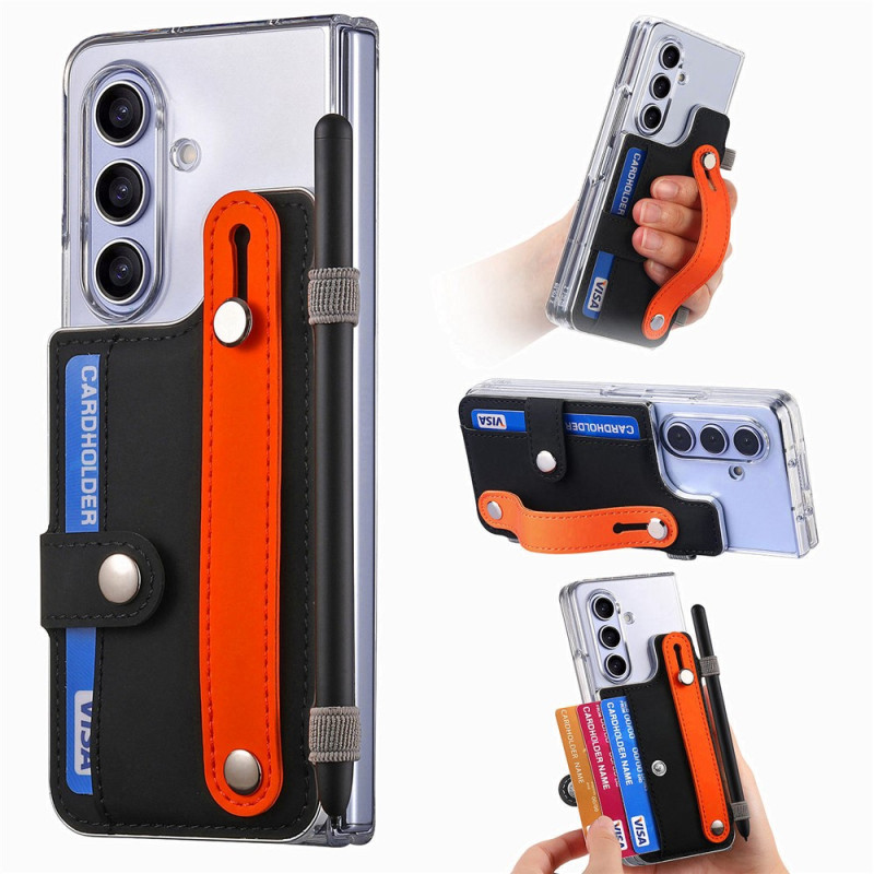 Capa para Samsung Galaxy Z Fold 8 Ultra com suporte para caneta e alça de pulso