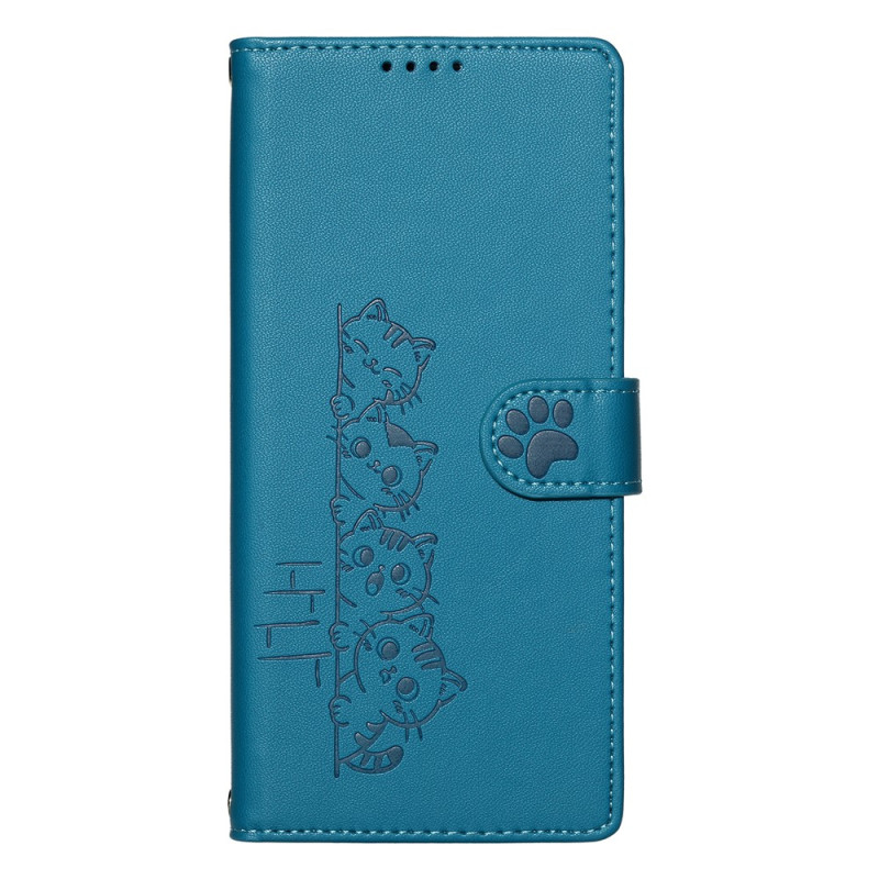 Capa para Xiaomi Redmi Note 17 Pro 5G com Gatos e Alça