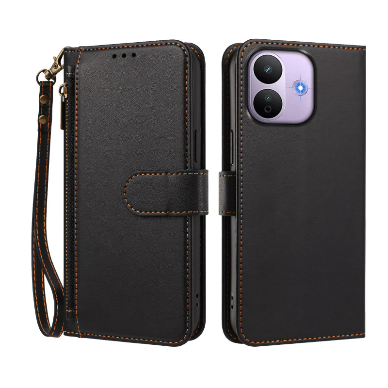 Capa tipo carteira com costura para o Xiaomi Redmi Note 17 Pro 5G