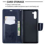 Samsung Galaxy Note 10 Borboletas de Capa e Aba Oblíqua