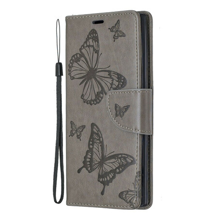 Samsung Galaxy Note 10 Borboletas de Capa e Aba Oblíqua