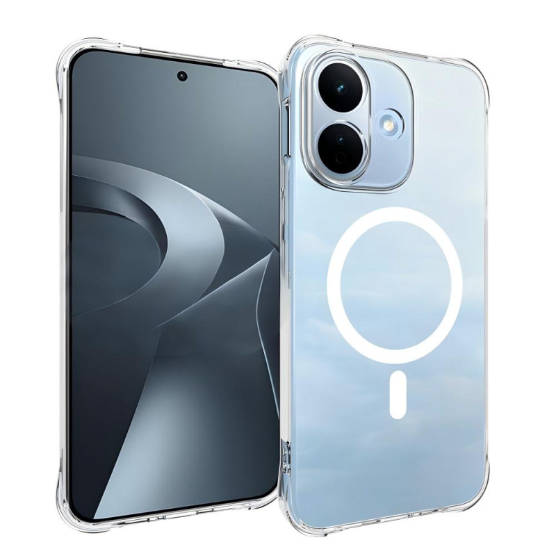 Capa magnética transparente para o Xiaomi Redmi Note 17 Pro 5G com protetor de ecrã