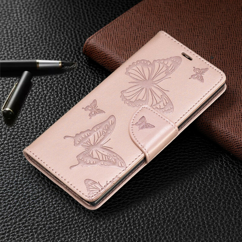 Samsung Galaxy Note 10 Borboletas de Capa e Aba Oblíqua
