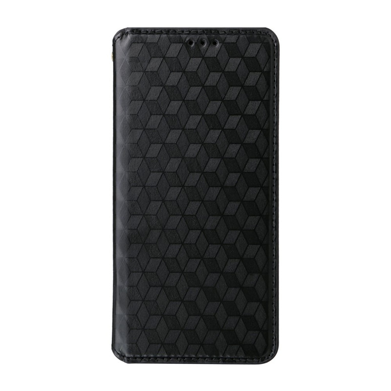 Capa Flip para Xiaomi Redmi Note 17 Pro 5G com losangos em 3D