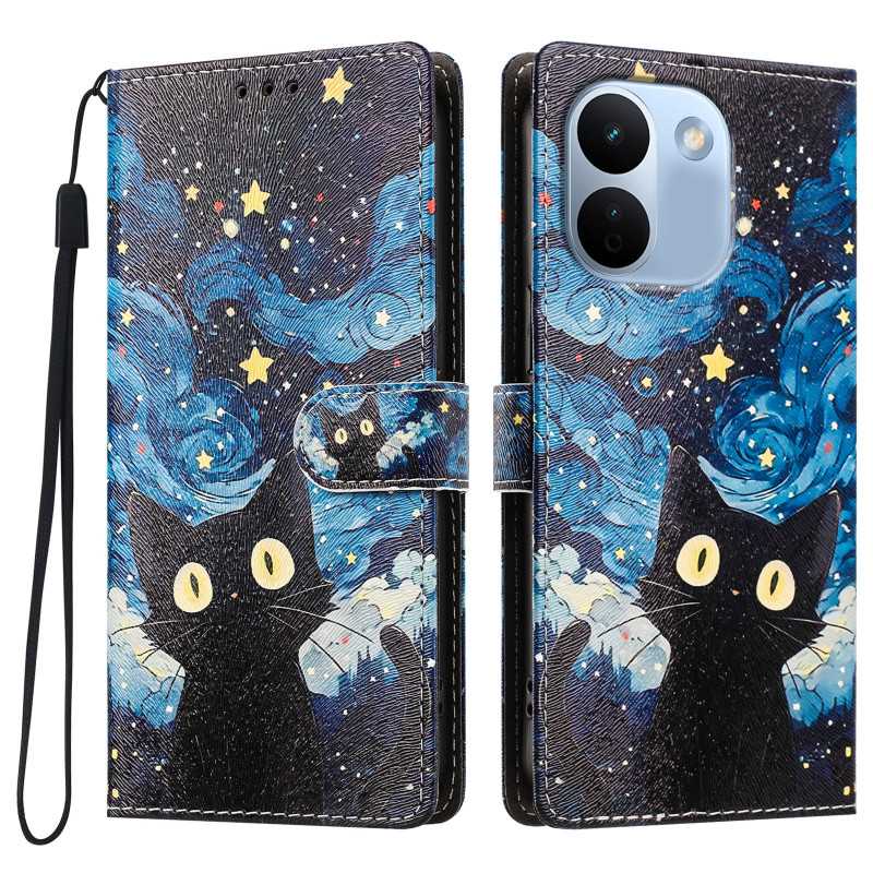 Capa para Xiaomi Redmi Note 17 Pro Max 5G com Gato Estrelado