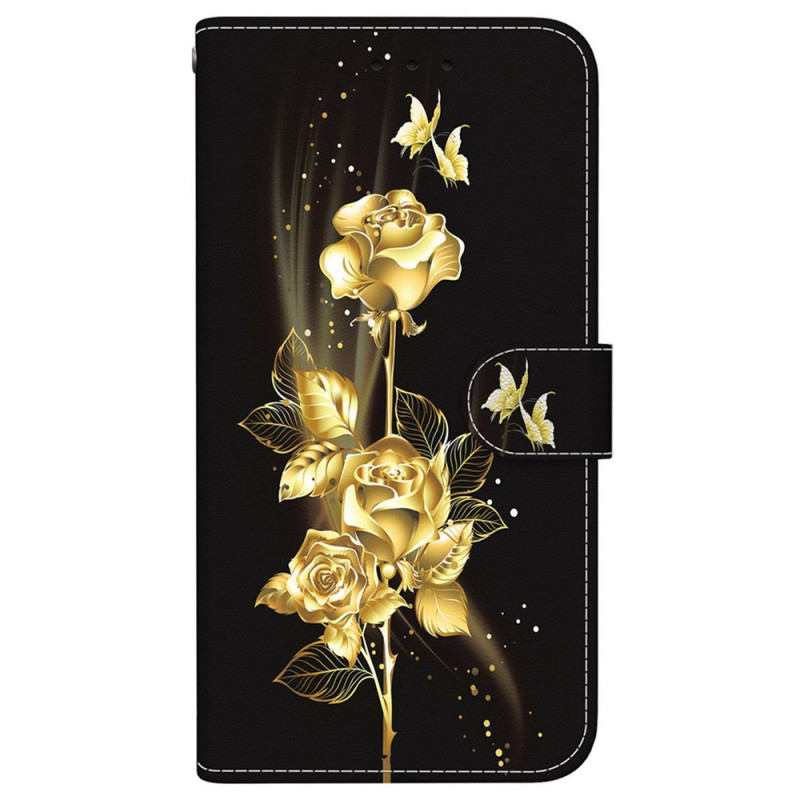 Capa para Samsung Galaxy S26 FE com borboletas douradas e cor-de-rosa