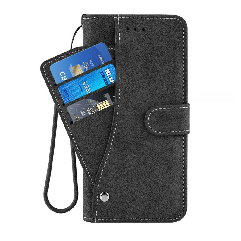 Capa para Samsung Galaxy S26 FE com design vintage e porta-cartões removível