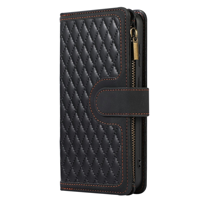 Capa acolchoada para Samsung Galaxy S26 FE com 9 compartimentos para cartões e alça