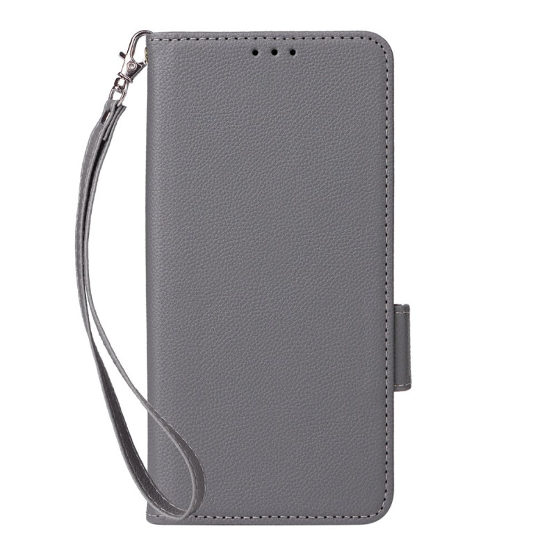 Capa para Xiaomi Redmi 17C 5G em imitação de couro com alça