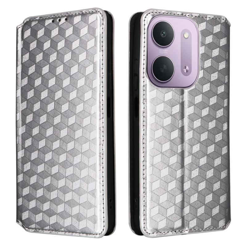 Capa Flip para Xiaomi Redmi 17C 5G com losangos