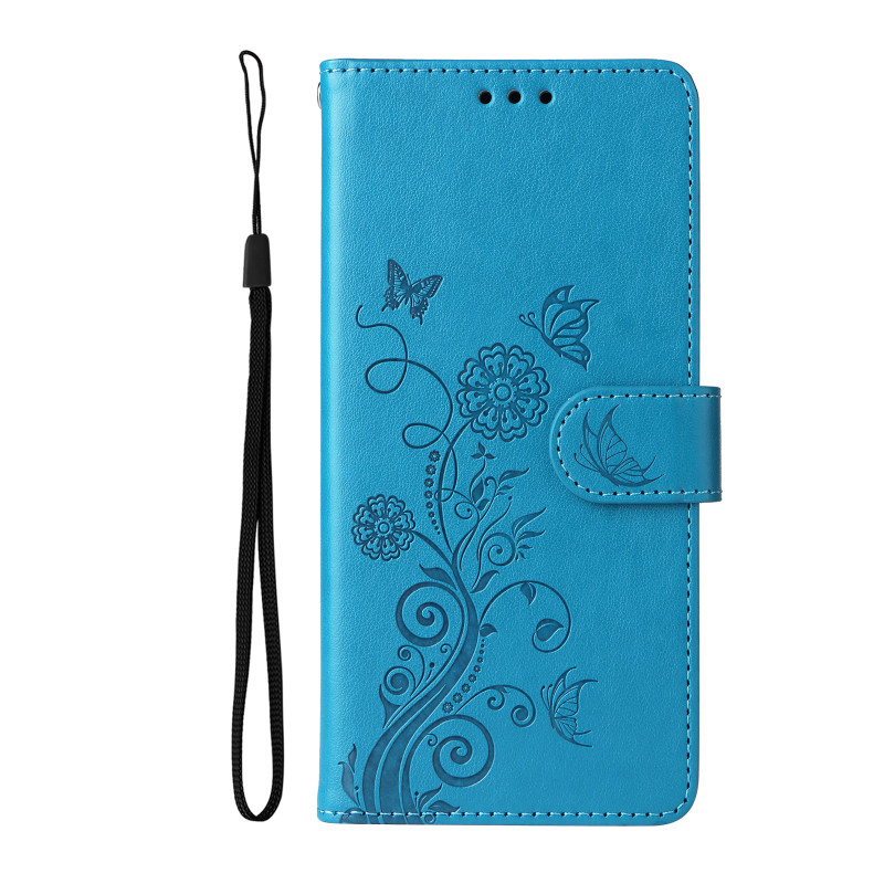 Capa para Xiaomi Redmi 17C 5G com borboletas e flores