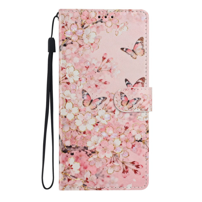 Capa para Xiaomi Redmi 17C 5G com borboletas