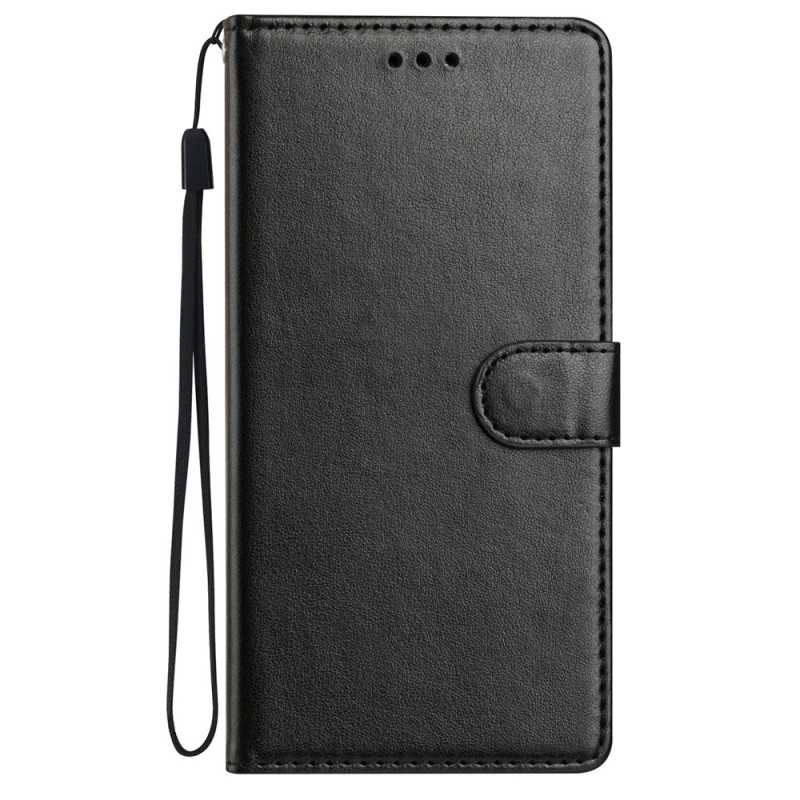 Capa para Xiaomi Redmi 17C 5G com efeito de couro liso