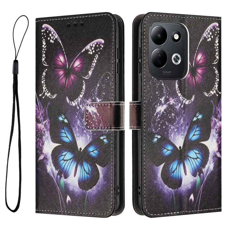 Capa para Xiaomi Redmi 17 5G / 4G com duas borboletas