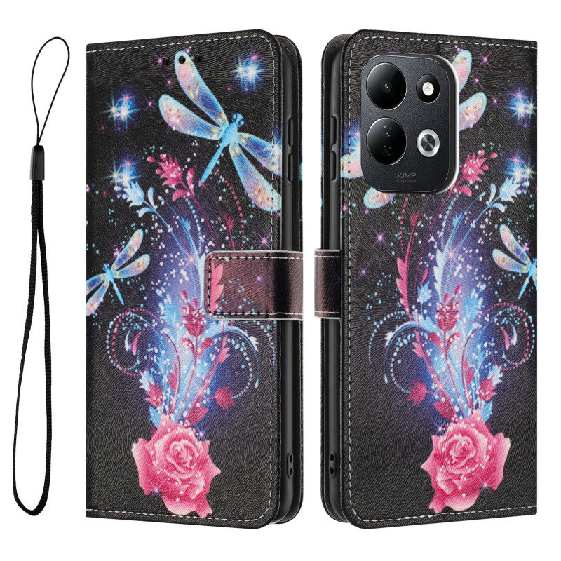 Capa para Xiaomi Redmi 17 5G / 4G com libélulas luminosas