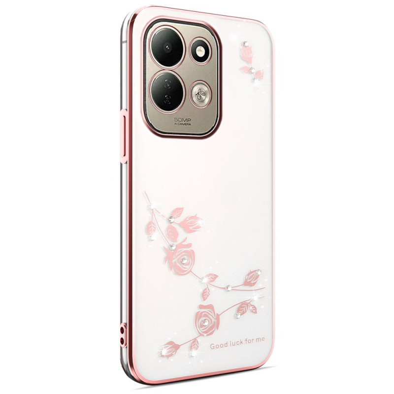 Capa para Xiaomi Redmi 17 5G / 4G com flores e strass