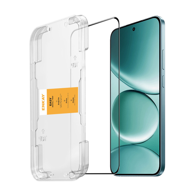 Proteção de vidro temperado para o ecrã do Xiaomi Redmi 17 5G / 4G com moldura de instalação