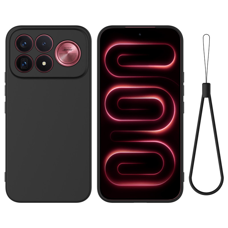 Capa de silicone para o Poco F9 Pro com alça