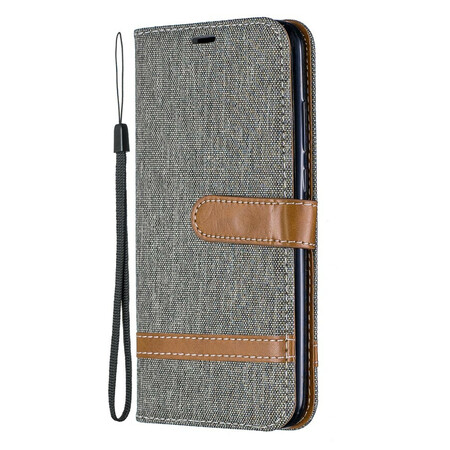 Huawei P Smart Plus 2019 Case Fabric and Leather Effect with Strap