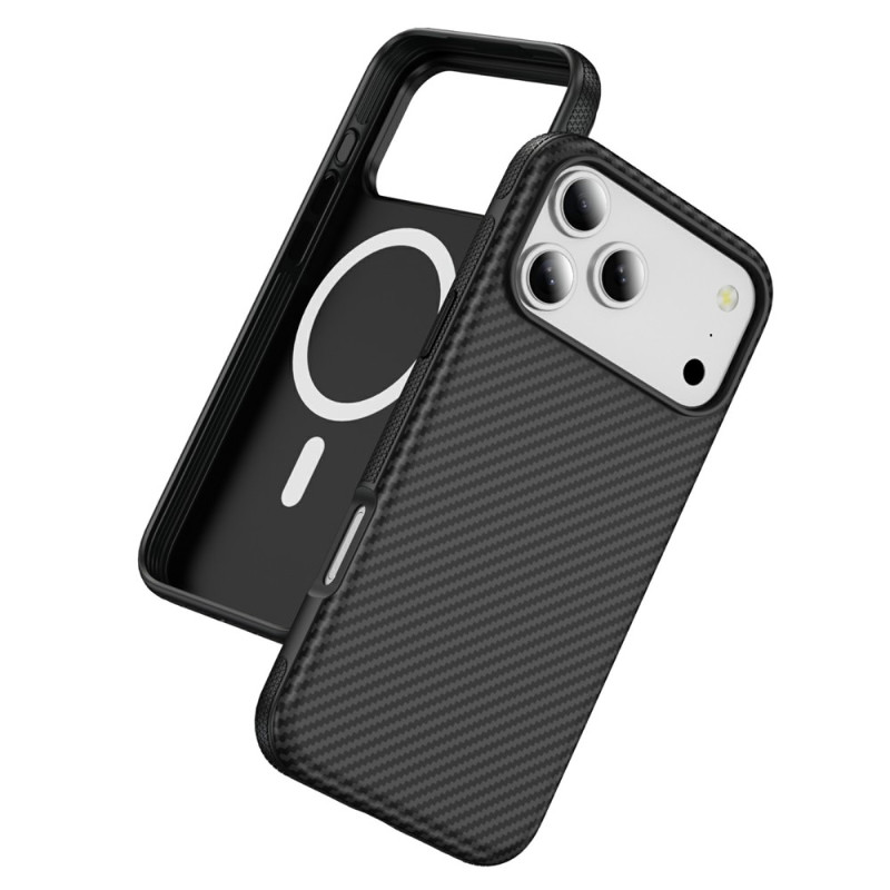 Capa magnética para iPhone 18 Pro / 17 Pro em fibra de carbono