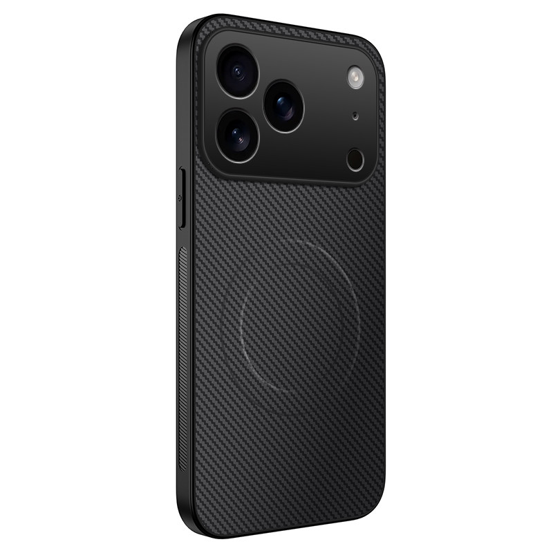 Capa magnética para iPhone 18 Pro em fibra de carbono