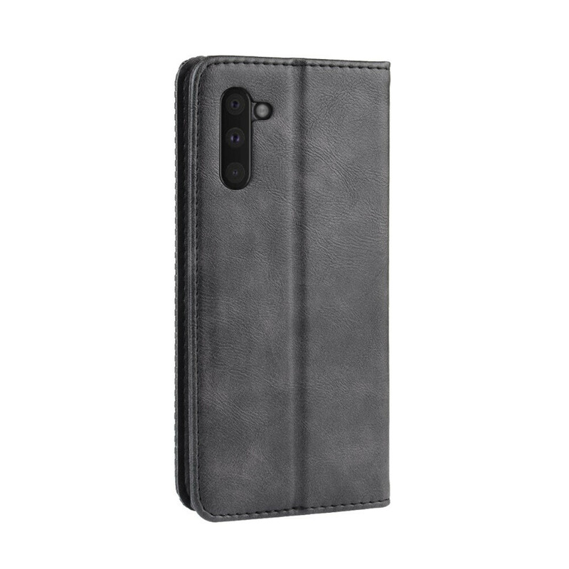 Capa Viragem Samsung Galaxy Note 10 Efeito Couro Vintage Efeito Estilo