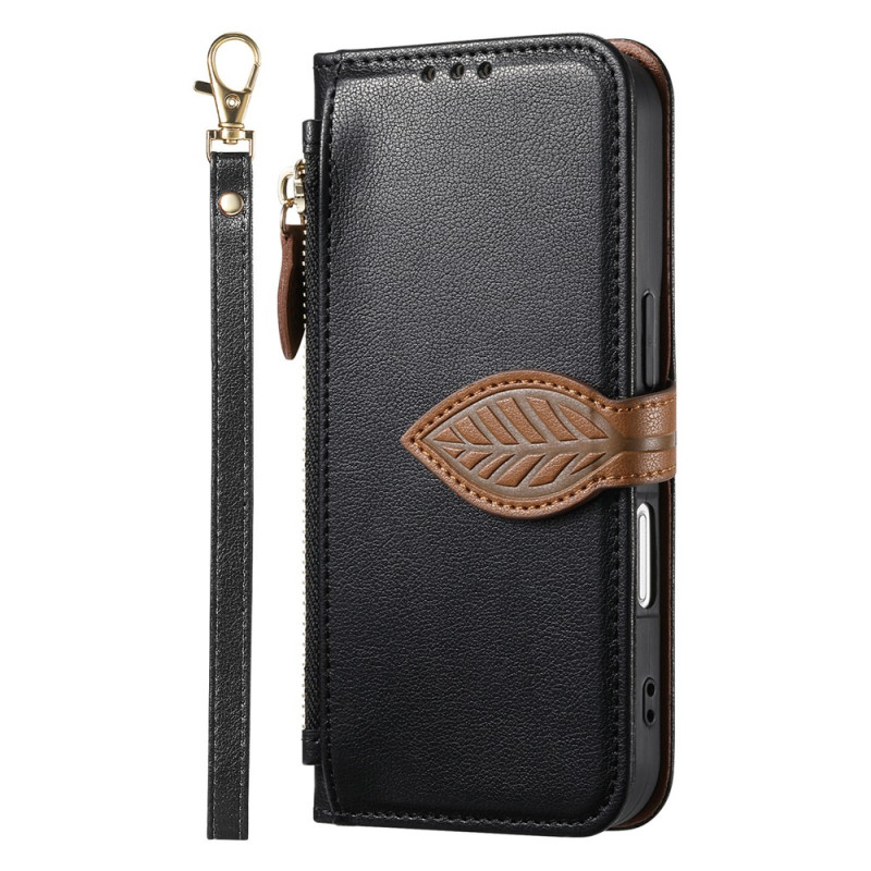 Capa para iPhone 18 Pro Max / 17 Pro Max com fecho e design em folha