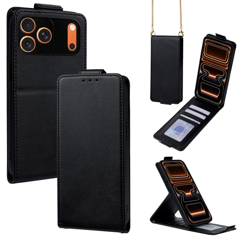 Capa para iPhone 18 Pro Max / 17 Pro Max com aba vertical e alça de ombro