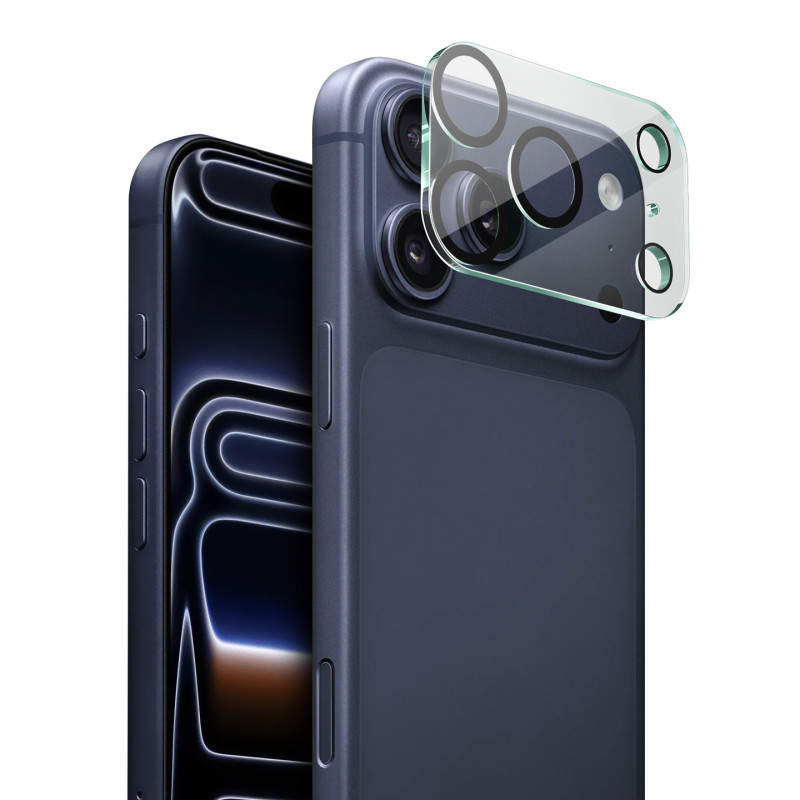 Protecção para lente de proteção em vidro temperado para iPhone 18 Pro Max (com anéis)