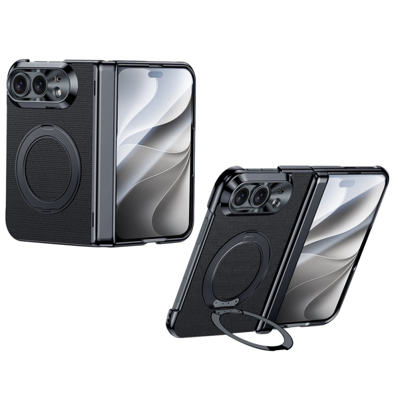 Capa magnética para iPhone Duo em tecido com suporte de 360° e vidro temperado
