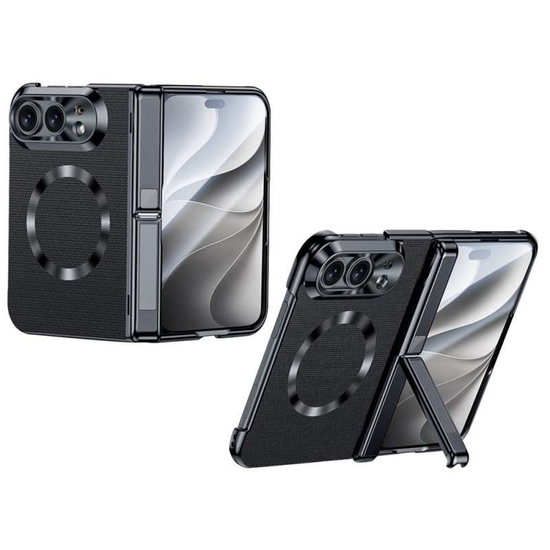 Capa magnética para iPhone Duo com efeito de couro e suporte articulado